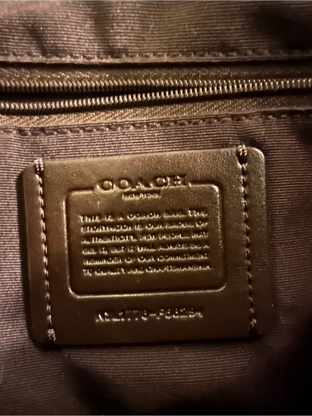 Coach Beige Signature Canvas Tote with Chalk Straps - Picture 8 of 9
